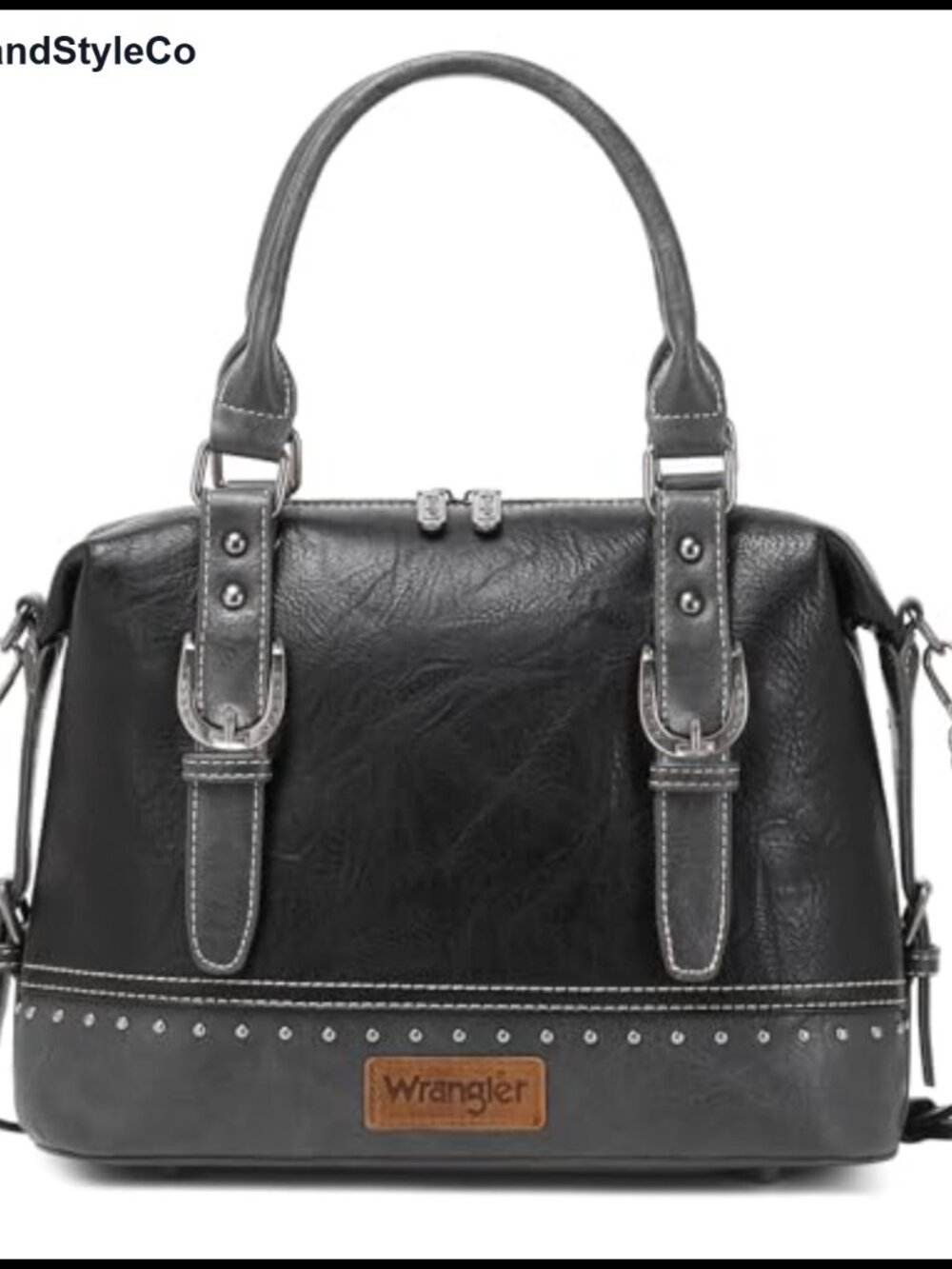 Western Barrel Satchel Doctor Bag Top Handle Detachable Strap Purse
